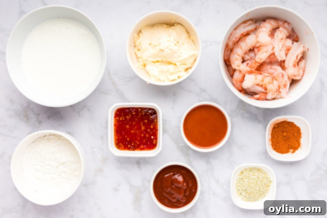 Ingredients for Bang Bang Shrimp