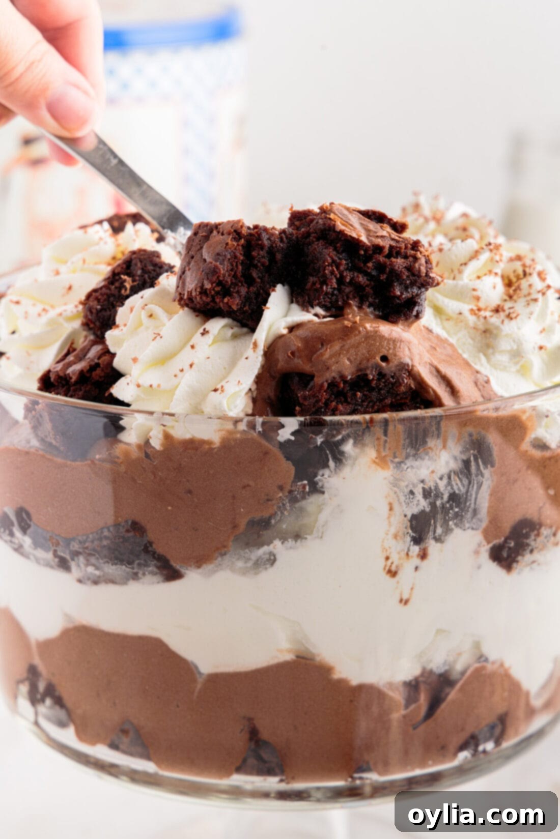 Spoon in a Brownie Trifle
