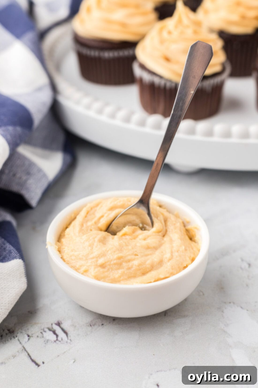 Bowl of Peanut Butter Frosting