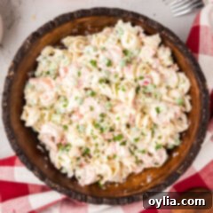 Bowl of Shrimp Pasta Salad