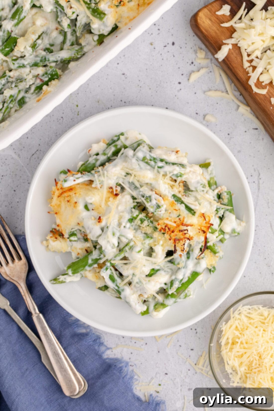 Serving of Asparagus Casserole on a plate