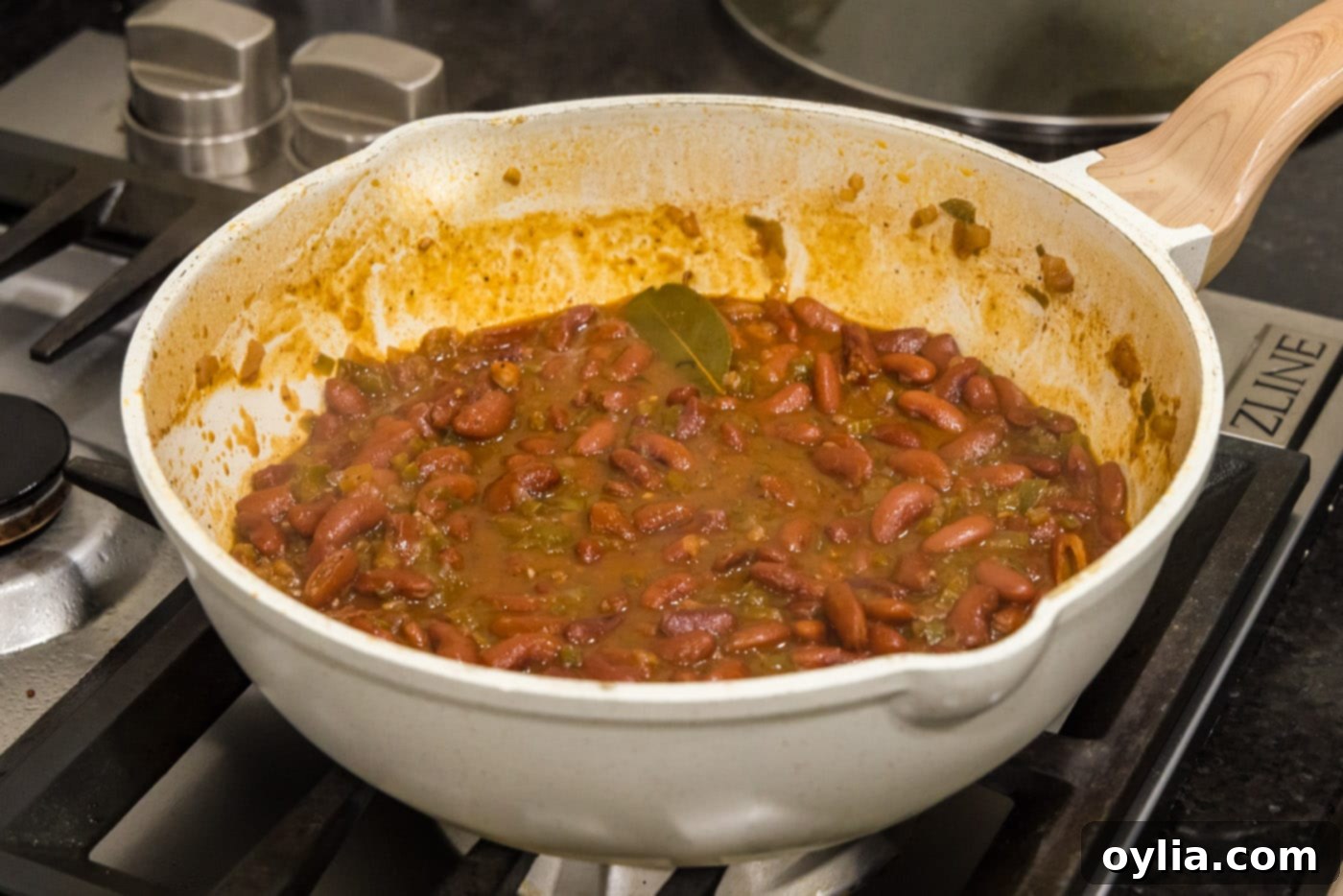 cooked red beans mixture