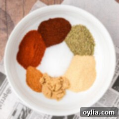 Bowl of unmixed Shrimp Seasoning