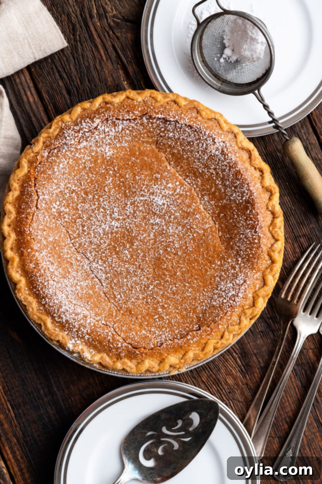 Overhead photo of a Chess Pie