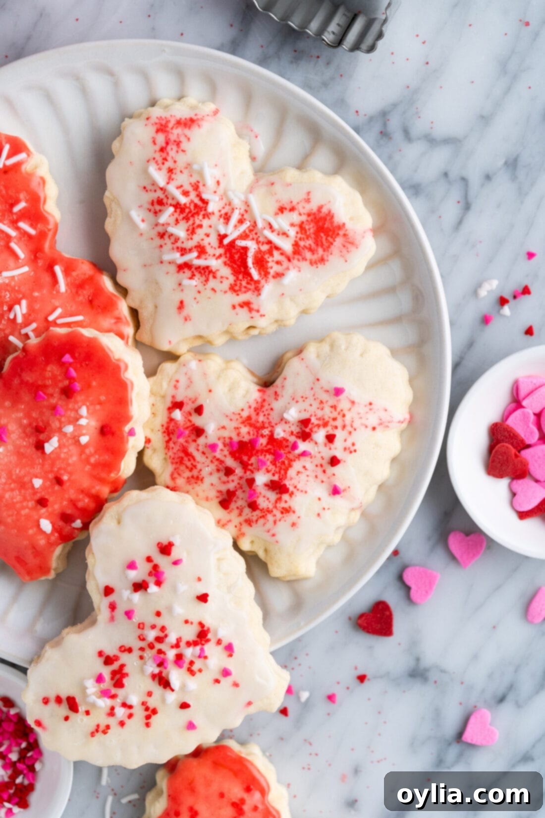 Photo of half a plate full of Heart Shaped Pop Tarts