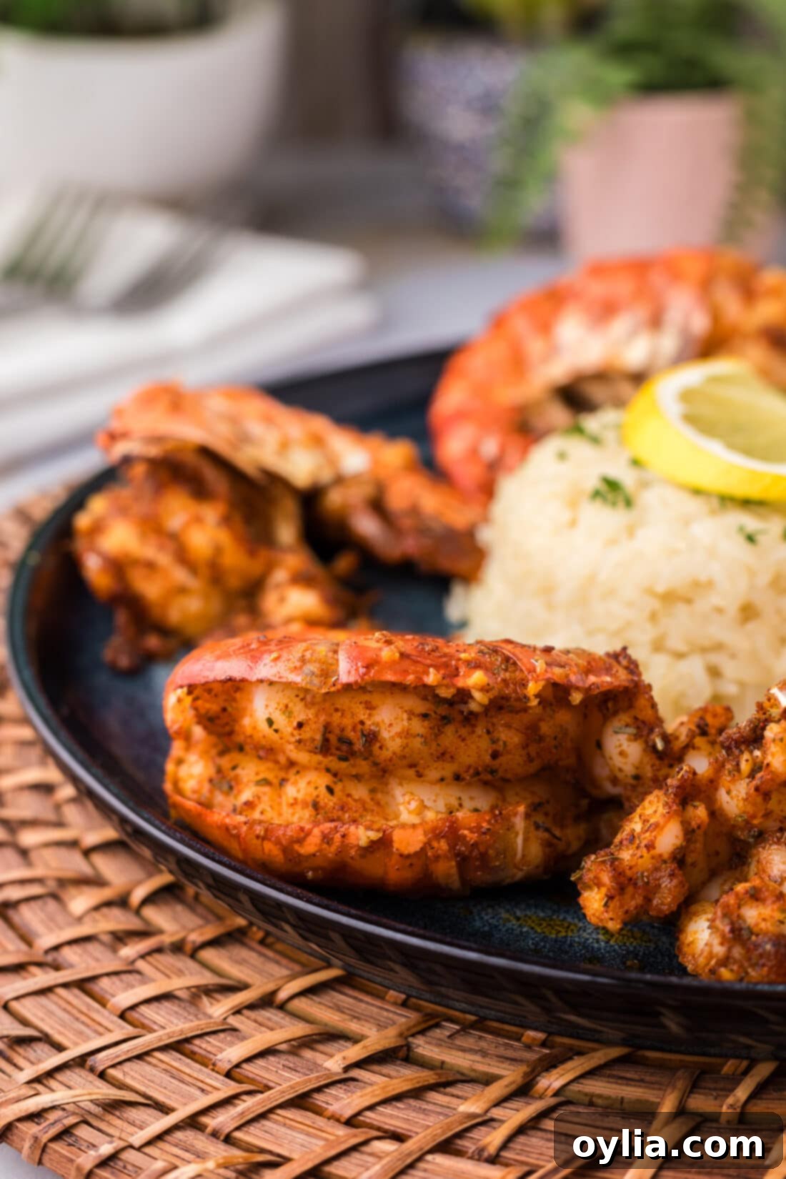 Close up photo of Colossal Shrimp on a plate