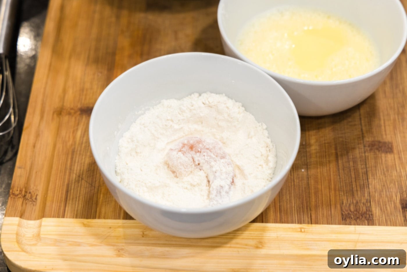 shrimp coated in flour