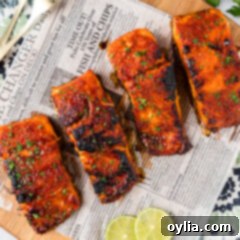 Fiery Salmon 12 Spicy Salmon on parchment paper