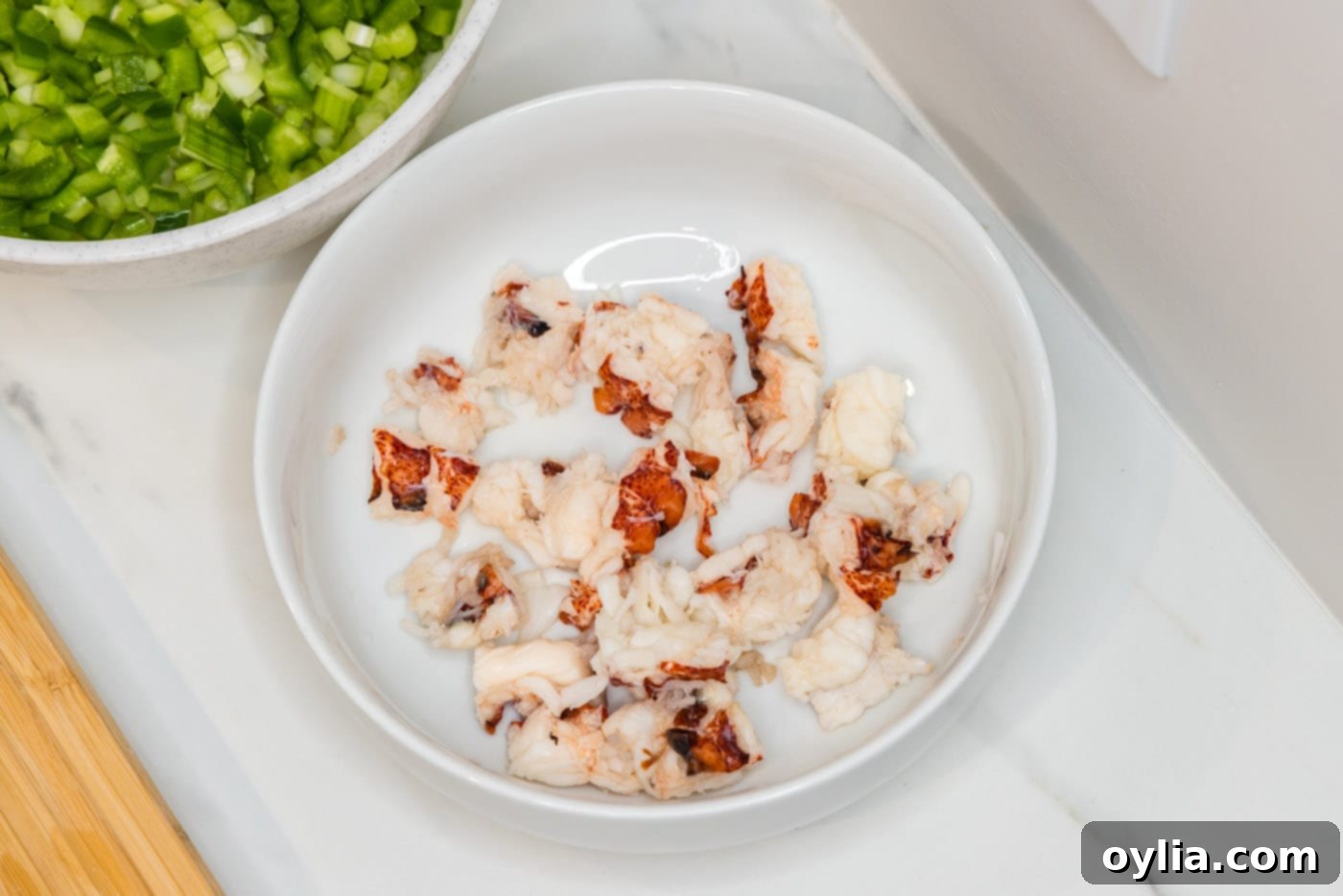 lobster meat chunks in a bowl