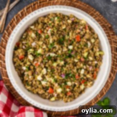 Vibrant Mediterranean Lentil Salad 10 Bowl of Lentil Salad, showcasing its fresh ingredients and vibrant colors.