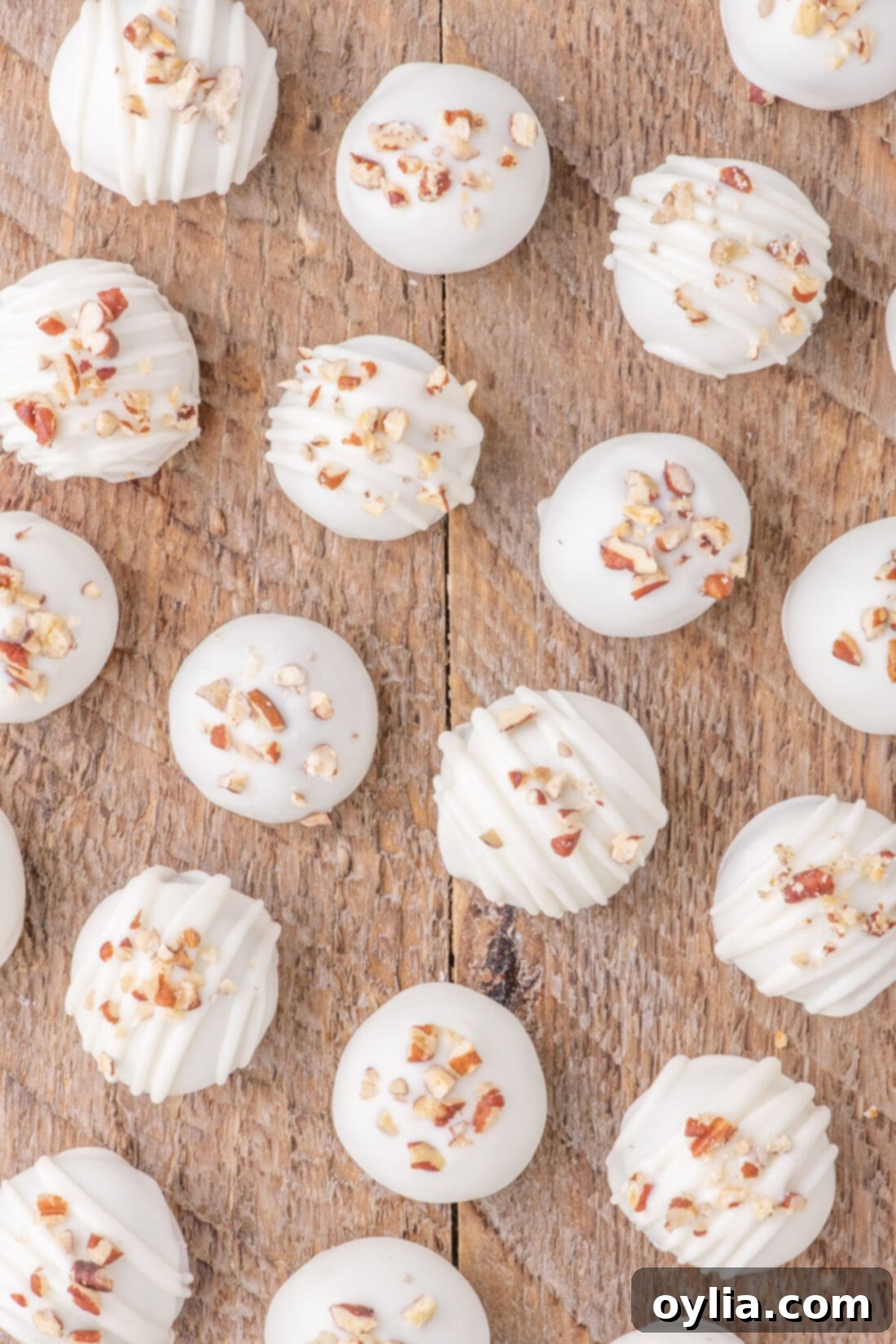 Carrot Cake Truffles resting on a table