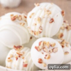 Close up photo of Carrot Cake Truffles in a bowl