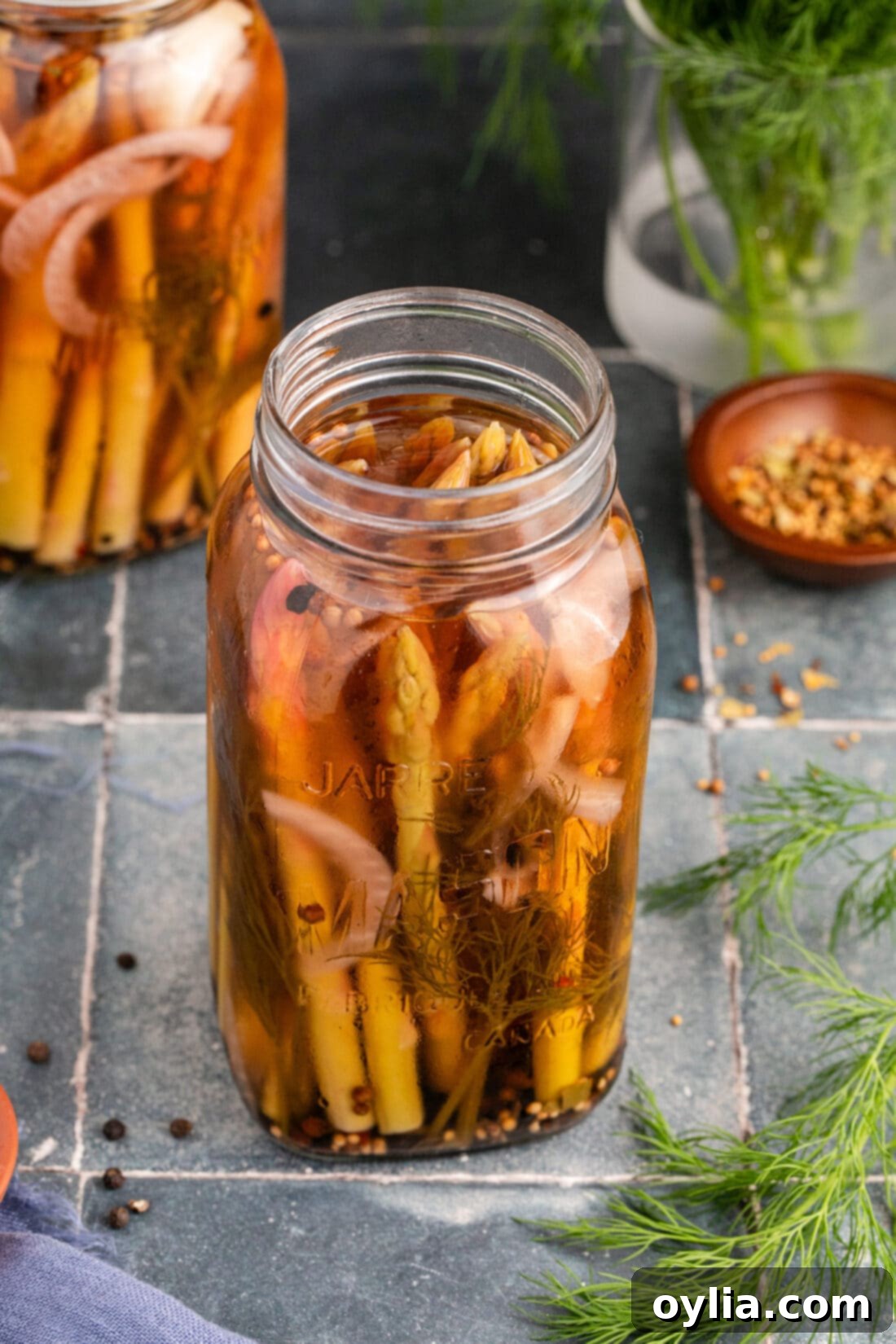 Two jars of Pickled Asparagus