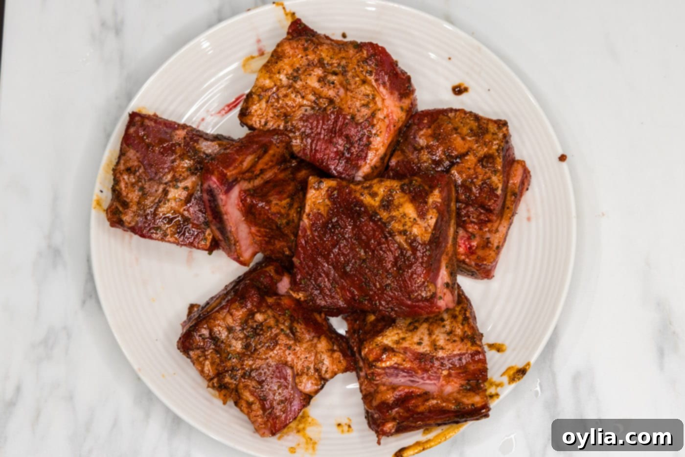 seasoned short ribs on a plate