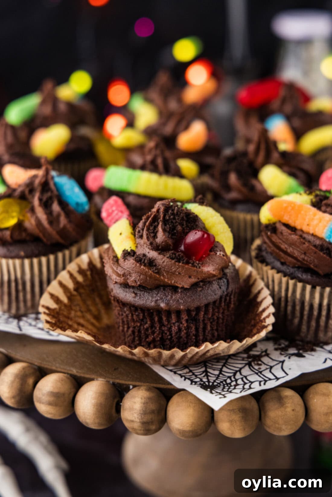 Unwrapped Halloween Dirt Cupcake