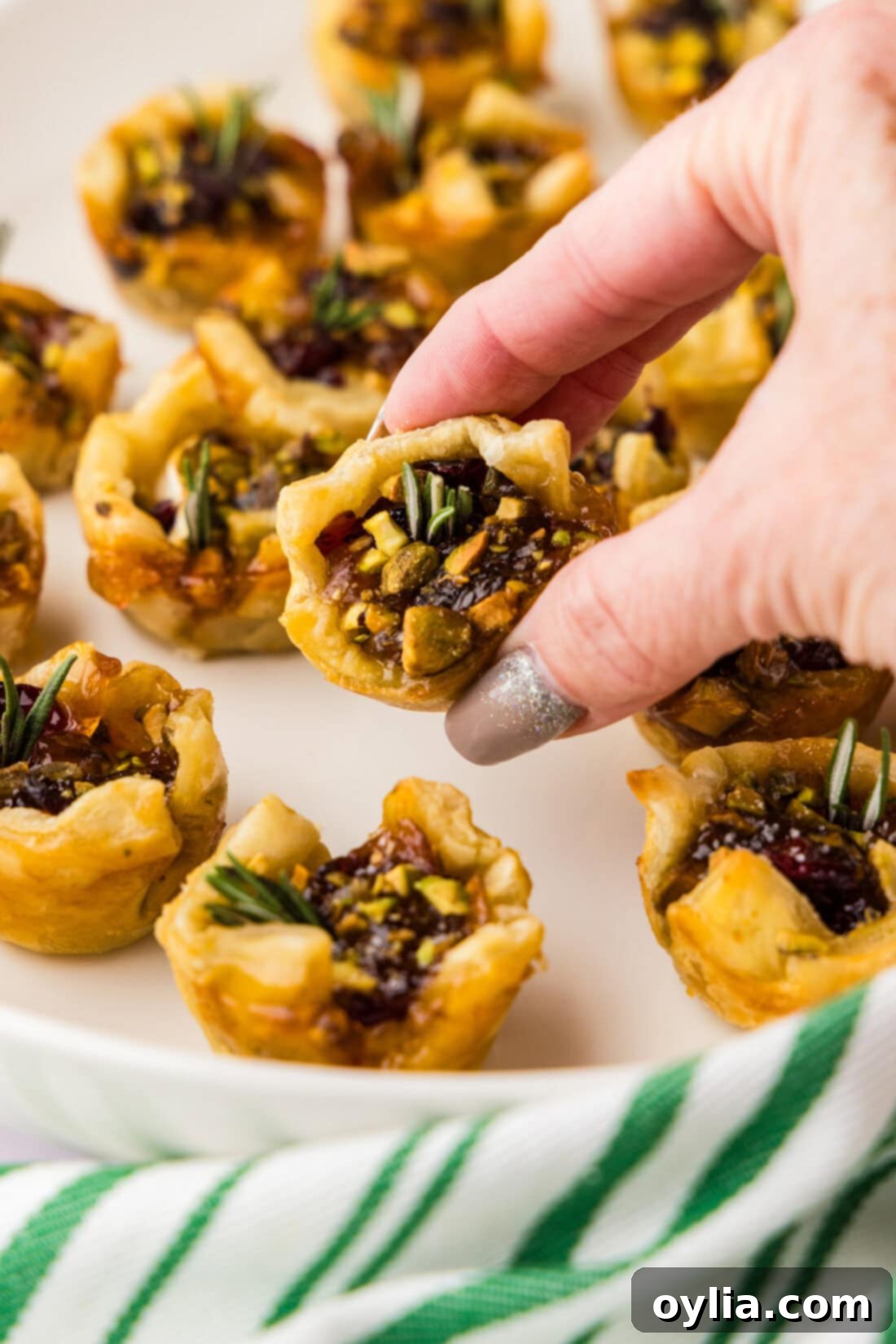 Hand holding a Brie Bite