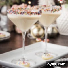 Two Sugar Cookie Martinis on a platter