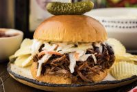 Slow-Cooker BBQ Shredded Beef Sandwiches