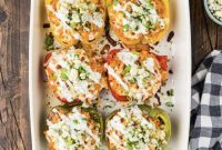 Buffalo Chicken Stuffed Bell Peppers