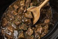 Slow-Cooker Savory Beef Tips in Rich Gravy